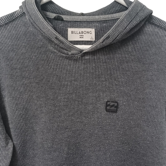 Billabong Keystone Waffle Knit Thermal Pullover Hoodie Sweatshirt Top - Picture 4 of 7